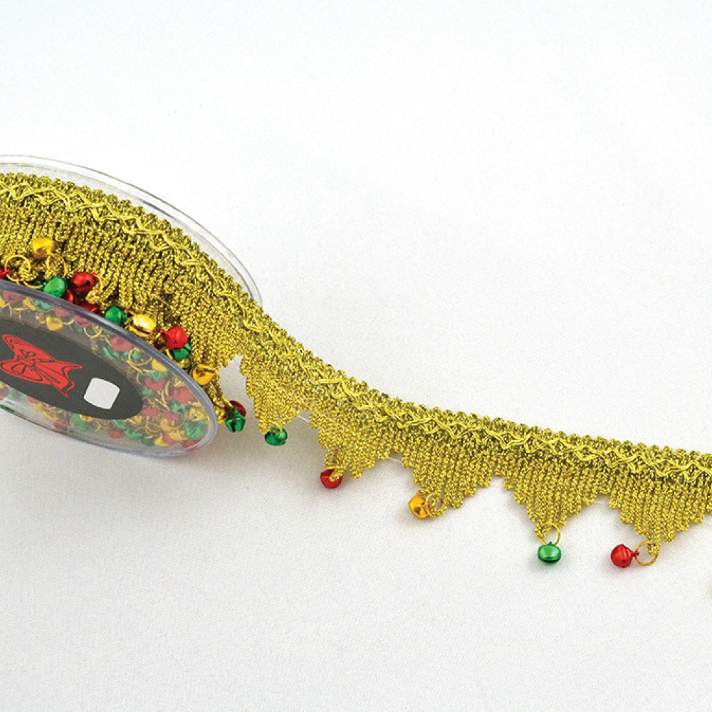 Κορδέλα JINGLING BELLS χρυσή 4 cm Χ 4.5 m