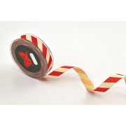 Κορδέλα FREYA DIAGONAL κόκκινο-ιβουάρ 1.9 cm Χ 18 m