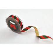 Κορδέλα FREYA DIAGONAL κόκκινο-πράσινο 1.9 cm Χ 18 m