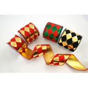 Κορδέλα ARLECCHINO μαύρο-χρυσό 6.7 cm Χ 4.5 m
