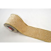 Κορδέλα PORTABELLA μπεζ-χρυσό 6.7 cm Χ 4.5 m