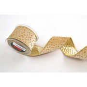 Κορδέλα PORTABELLA μπεζ-χρυσό 6.7 cm Χ 4.5 m