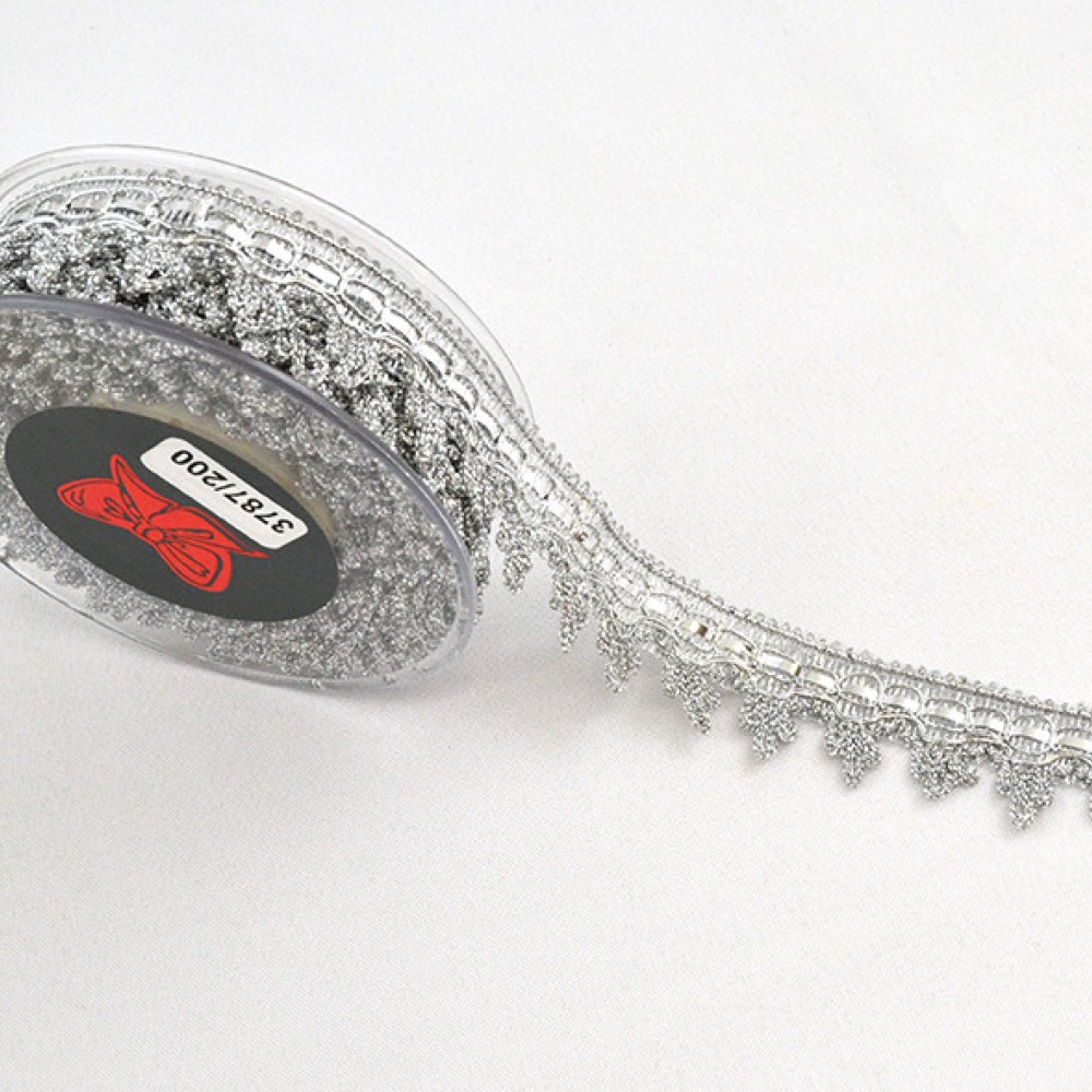 Κορδέλα HALIMA ασημί 3 cm Χ 4.5 m
