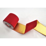 Κορδέλα HOLLAND VELVET DOUBLE FACE FOIL κόκκινο 5,2 cm Χ 4.5 m