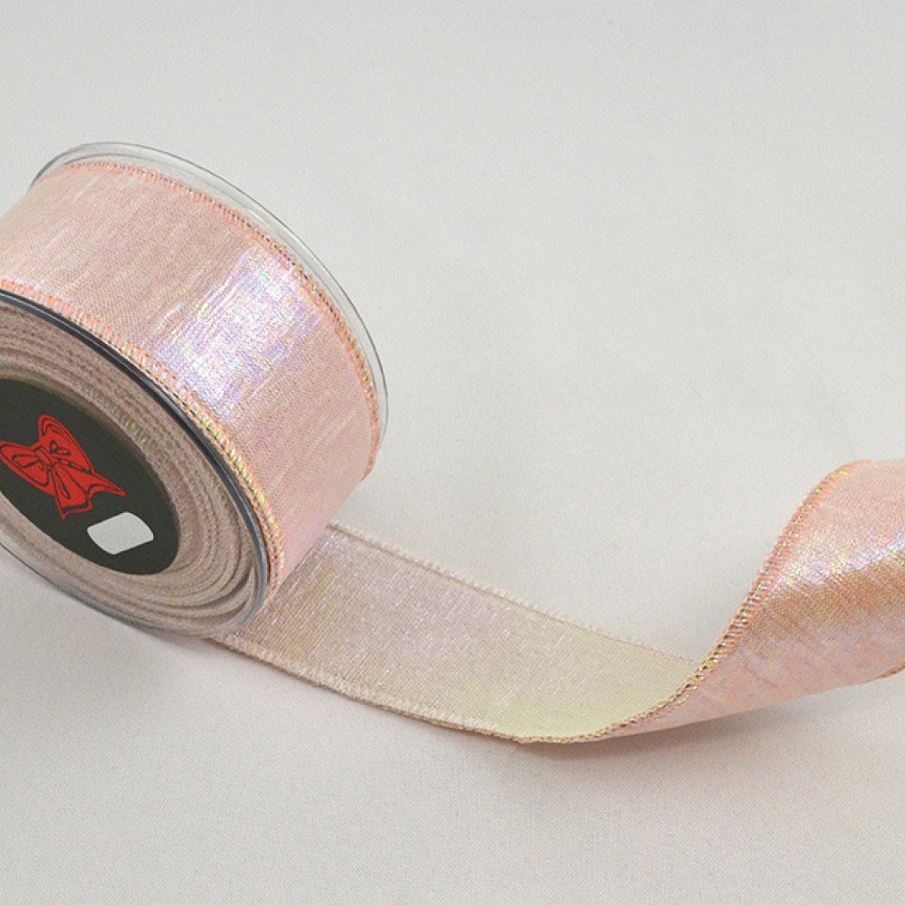 Κορδέλα AURORA BACKING LONETA FOIL ροζ ιριζέ 4.3 cm Χ 4.5 m