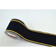 Κορδέλα VELVET WITH GOLD THREAD μπλε 10 cm X 4,5 m