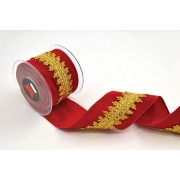 Κορδέλα HALIMA VELVET κόκκινη 10 cm Χ 4.5 m