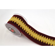Κορδέλα HALIMA VELVET μπορντώ 10 cm Χ 4.5 m