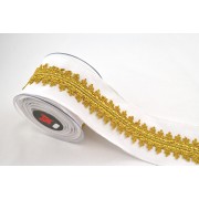 Κορδέλα HALIMA VELVET λευκή 10 cm Χ 4.5 m