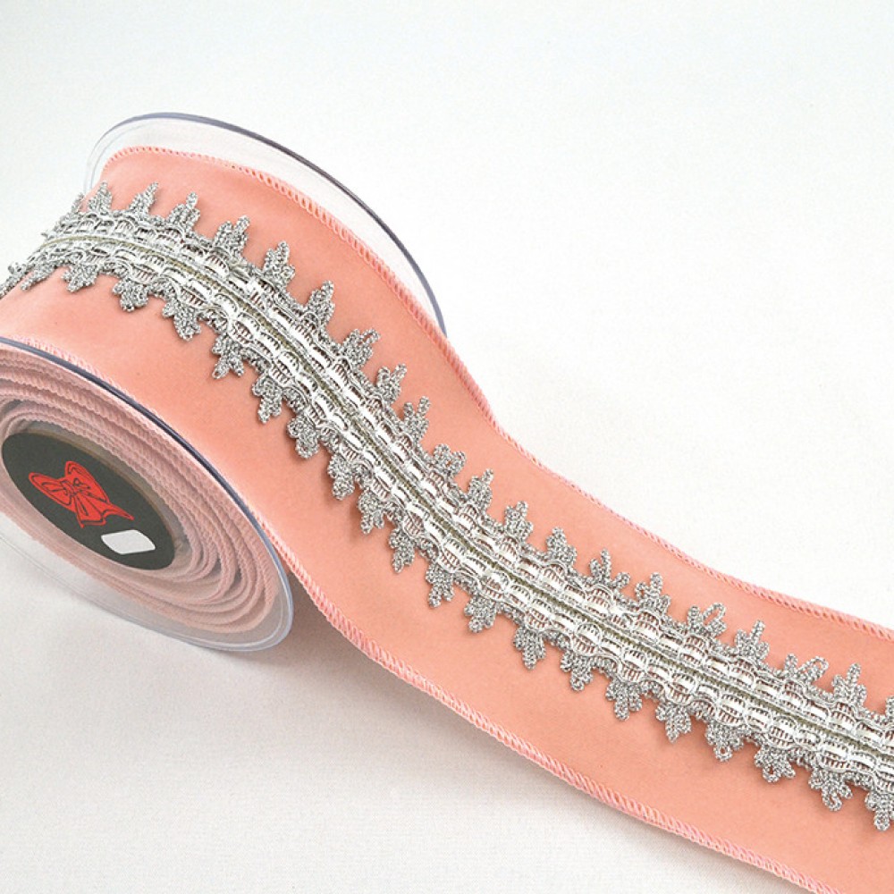 Κορδέλα HALIMA VELVET σωμόν 10 cm Χ 4.5 m