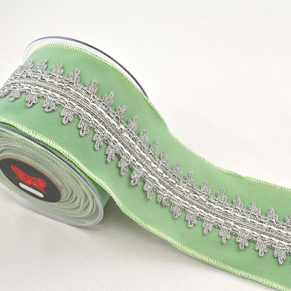 Κορδέλα HALIMA VELVET βεραμάν 10 cm Χ 4.5 m
