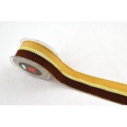 Κορδέλα TWO COLOR VELVET καφέ-μπεζ 5 cm Χ 4.5 m