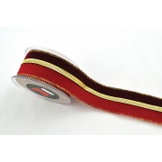 Κορδέλα TWO COLOR VELVET κόκκινο-μπορντώ 5 cm Χ 4.5 m
