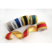 Κορδέλα HALIMA VELVET DF FOIL μαύρο-χρυσό 10 cm X 4.5 m