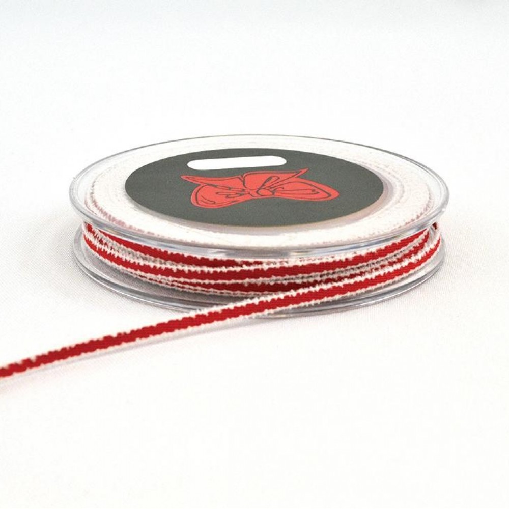 Κορδόνι REDINA κόκκινο-λευκό 3 mm X 18 m