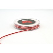 Κορδόνι REDINA κόκκινο-λευκό 3 mm X 18 m