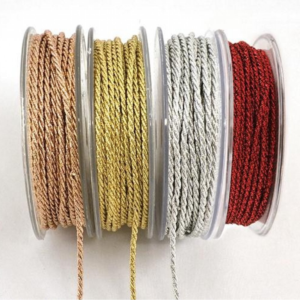 Κορδόνι μεταλλιζέ πούδρα 3 mm X 18.2 m