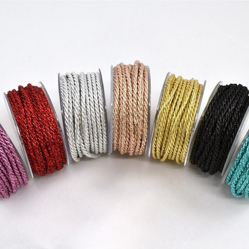 Κορδόνι μεταλλιζέ τρίκλωνο ασημί 5 mm X 15 m