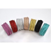 Κορδόνι μεταλλιζέ τρίκλωνο ροζ-χρυσό 5 mm X 15 m