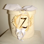 Σετ Βάπτισης για Κορίτσι εκρού-κίτρινο Στεφάνι pampas