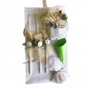 Σετ Βάπτισης για Κορίτσι Στεφάνι με αρκούδι και pampas