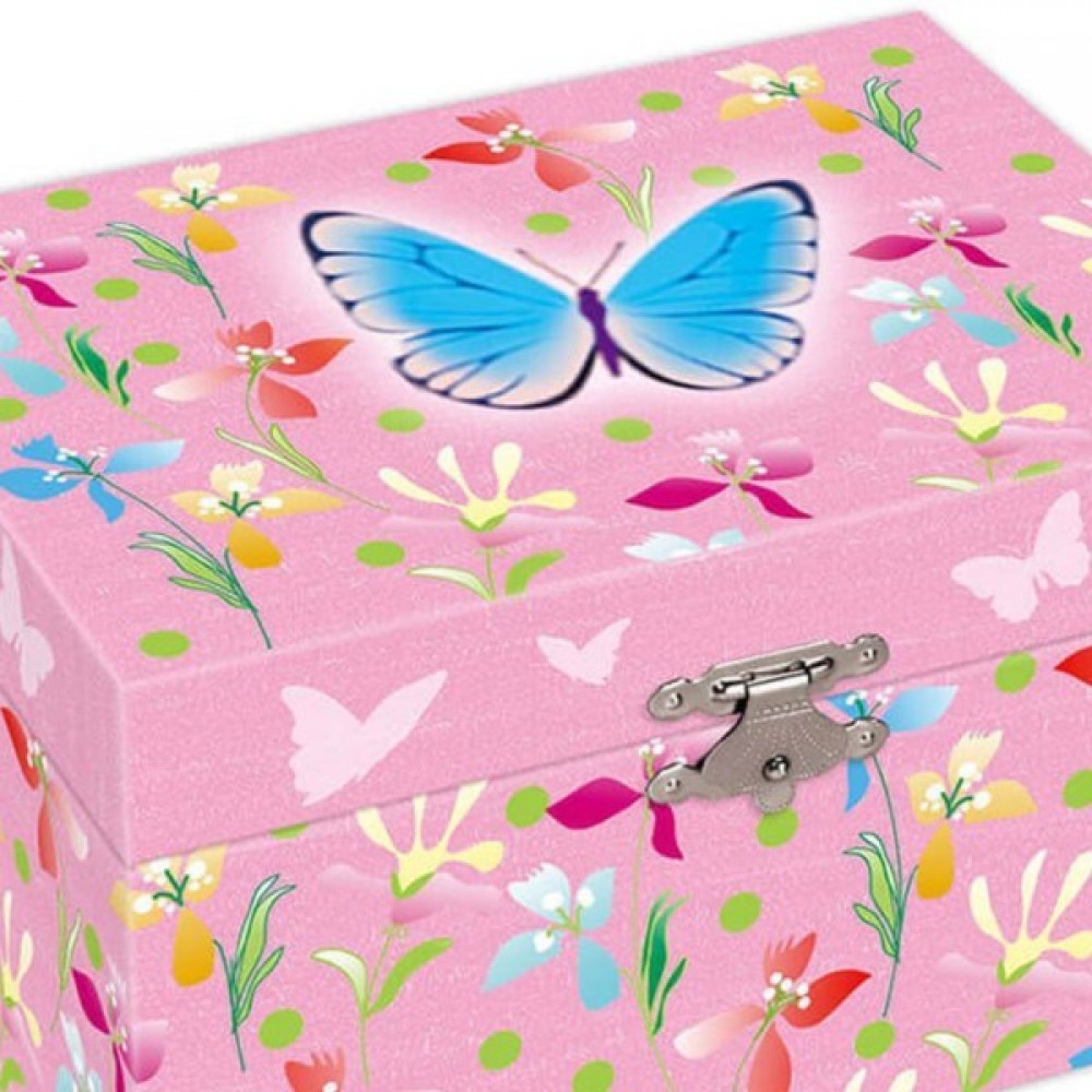 Μουσικό κουτί - Μπιζουτιέρα πεταλούδα ορθογώνια