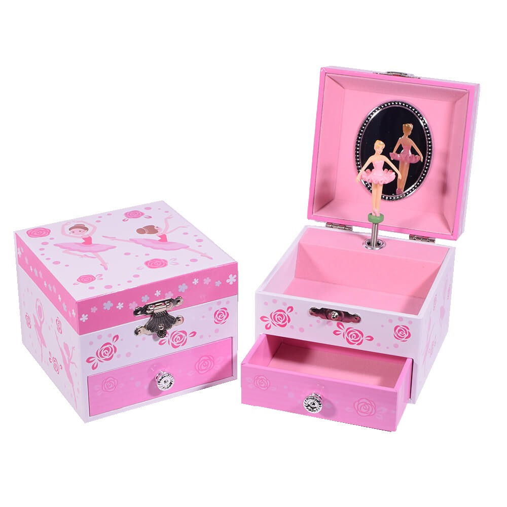 Λαμπάδα Κορίτσι ροζ φόρεμα σετ με μουσικό κουτί