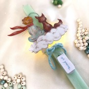 Λαμπάδα αρωματική με ξύλινο Μικρό Πρίγκιππα φωτιζόμενη