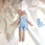 Λαμπάδα αρωματική πάνινο ποντικάκι γαλάζιο