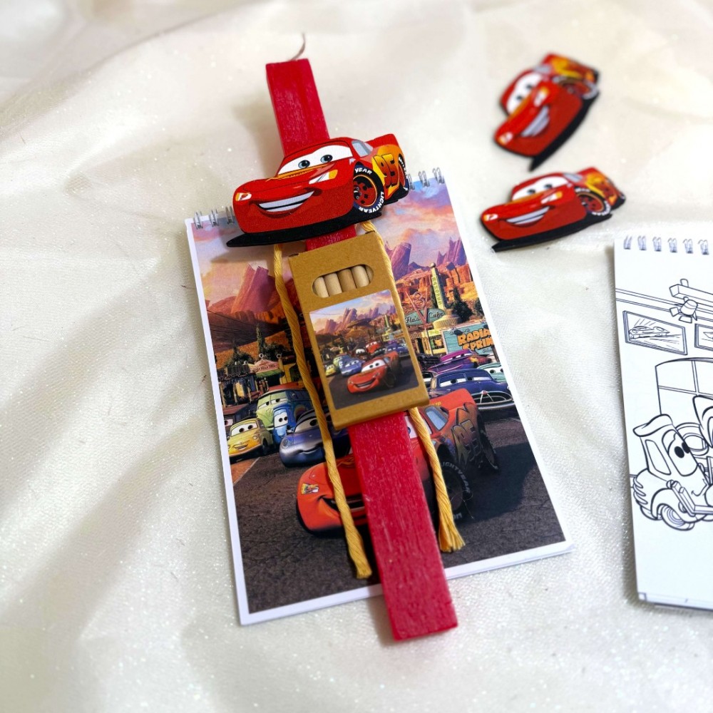 Λαμπάδα αρωματική μπλοκ ζωγραφικής αυτοκινητάκι “Lightning McQueen”