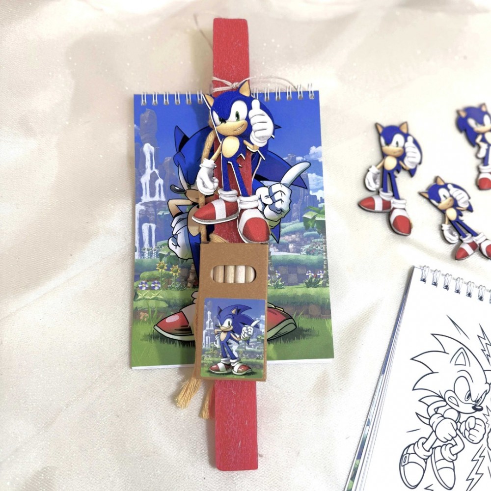 Λαμπάδα αρωματική μπλοκ ζωγραφικής Sonic o σκατζόχοιρος