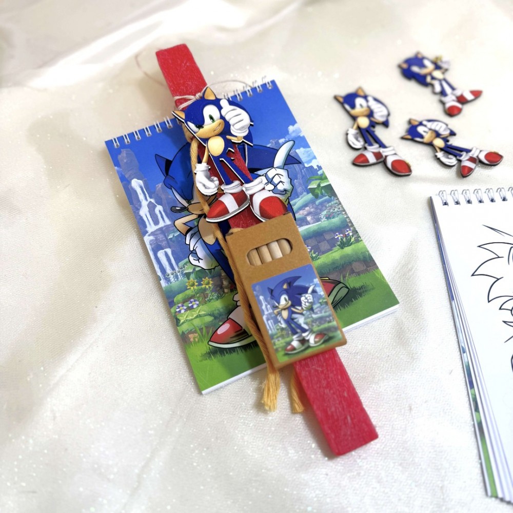 Λαμπάδα αρωματική μπλοκ ζωγραφικής Sonic o σκατζόχοιρος