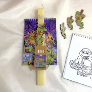 Λαμπάδα αρωματική μπλοκ ζωγραφικής χελωνονιντζάκι