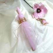 Λαμπάδα αρωματική ροζ στέμμα