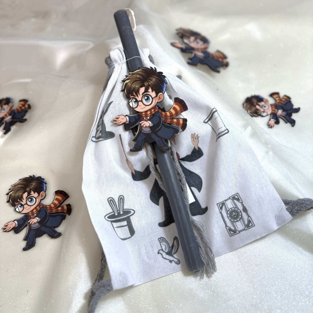 Λαμπάδα αρωματική μαύρη με τον Harry Potter και σακίδιο