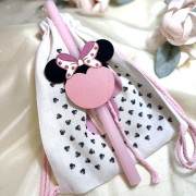 Λαμπάδα αρωματική ροζ με την Mini και σακίδιο