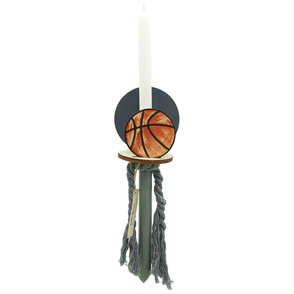 Λαμπάδα με φωτιζόμενο διακοσμητικό μπάλα μπάσκετ