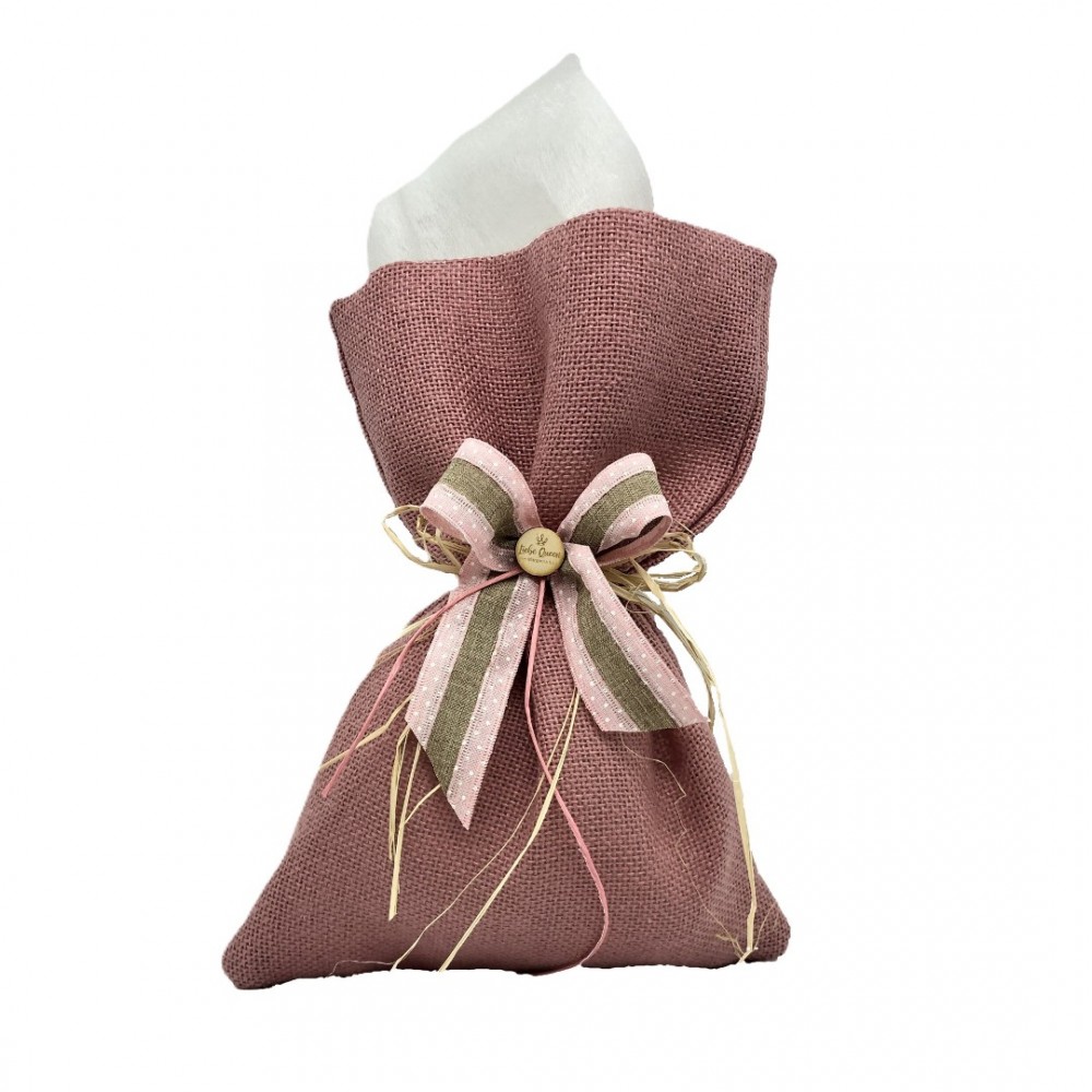 Σοκολατένιο αυγό Melbon 200gr μέσα σε πουγκί από λινάτσα σάπιο μήλο