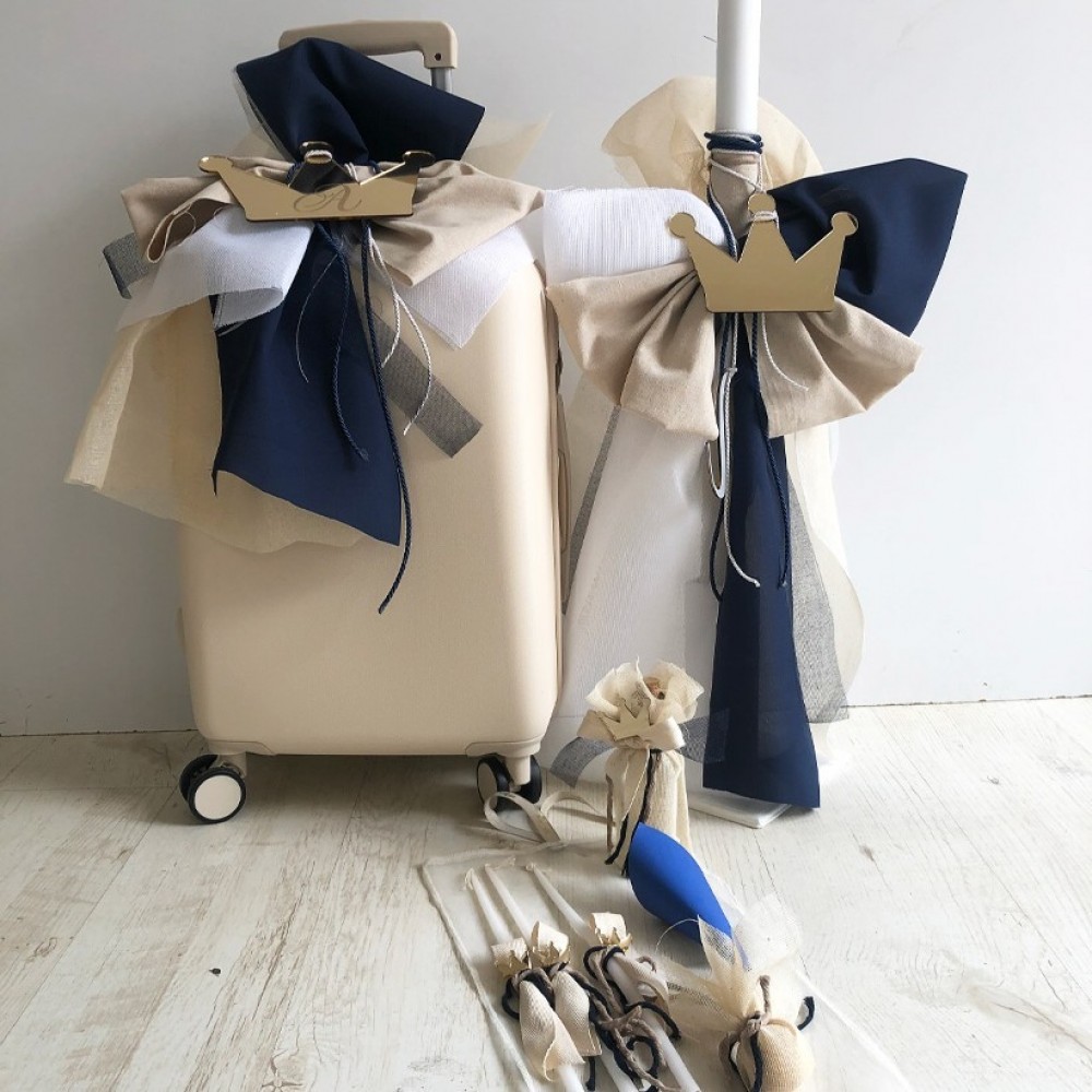 Σετ Βάπτισης για Αγόρι χρυσό Στέμμα