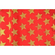 Ύφασμα Minimat Glitter Star κόκκινο 48 cm x 5 m