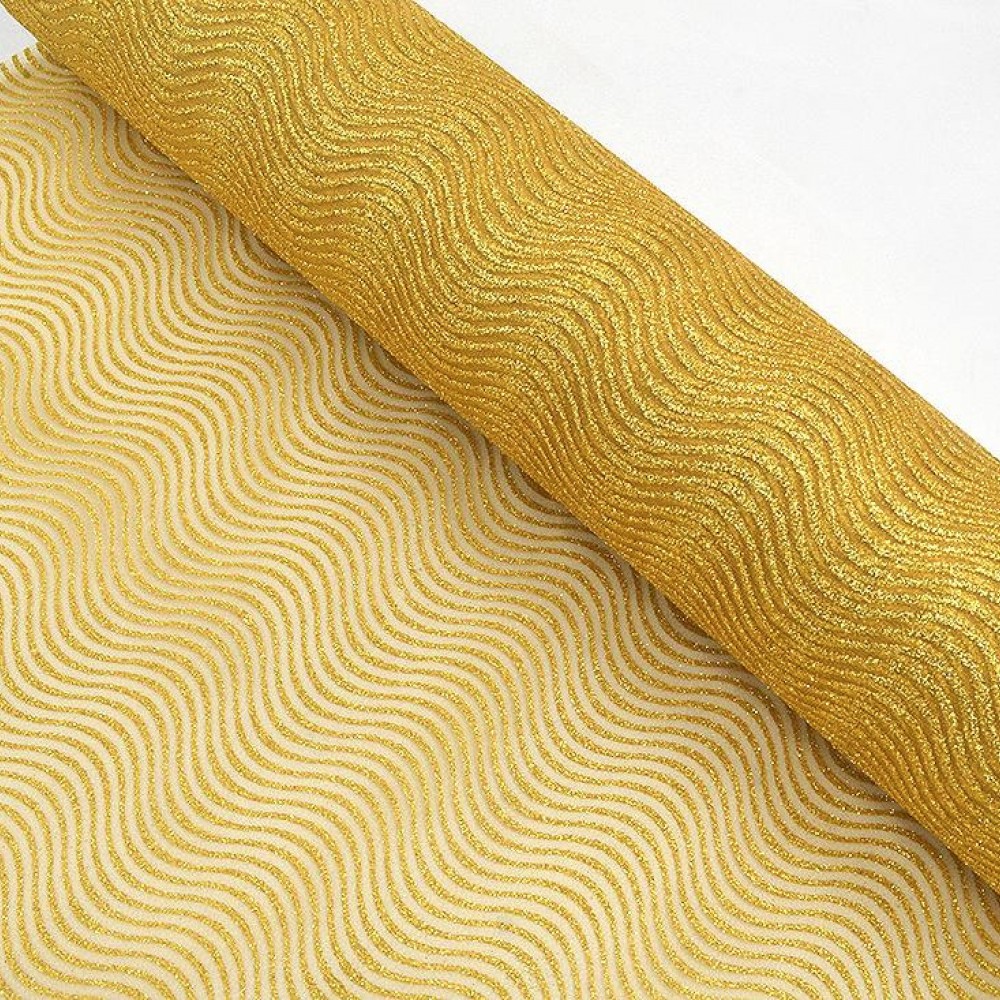 Ύφασμα Fabric Wavy Glitter χρυσό 9 m
