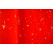 Ύφασμα βελούδο γλίτερ COSMOS κόκκινο 48 cm X 3 m