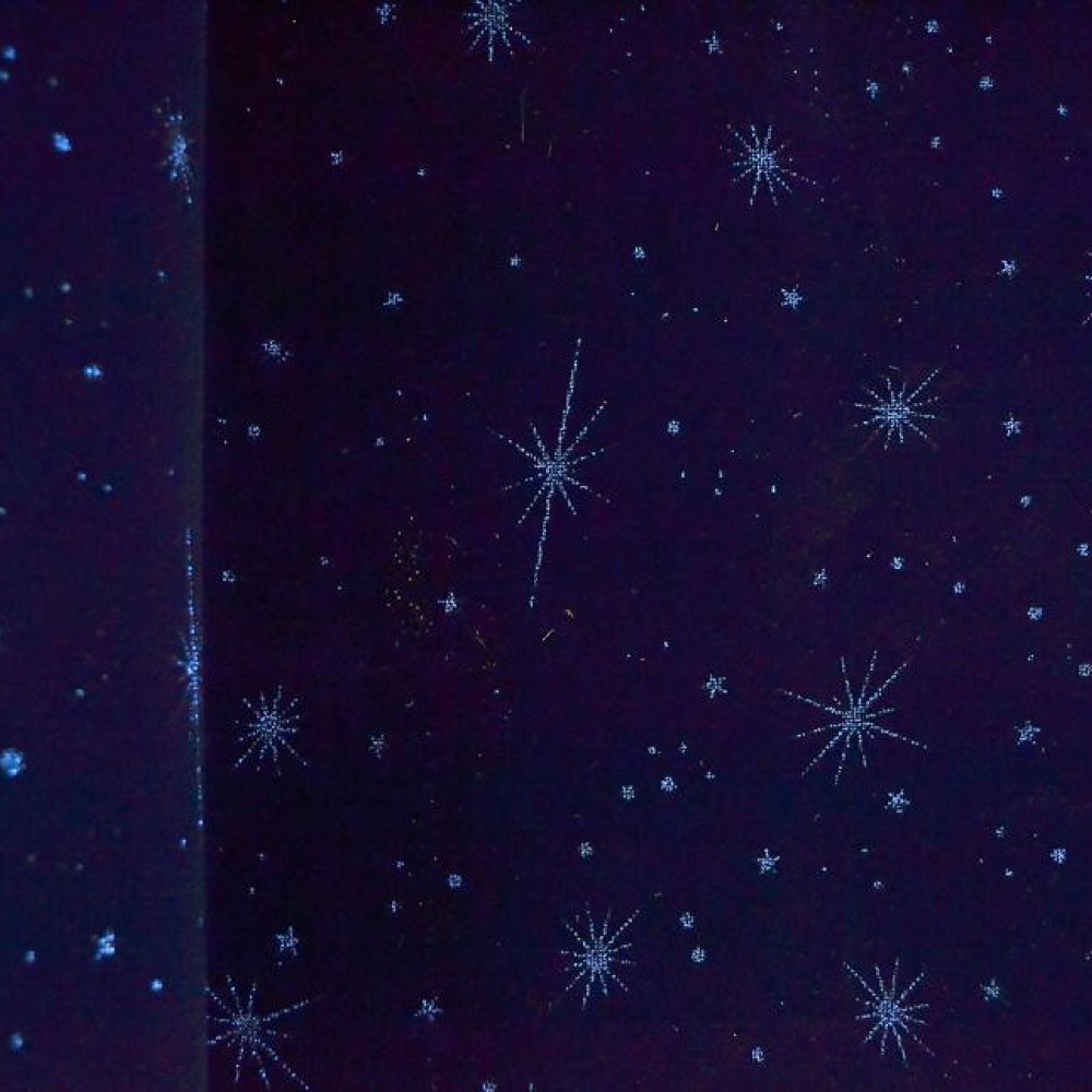 Ύφασμα βελούδο γλίτερ COSMOS μπλε 48 cm X 3 m