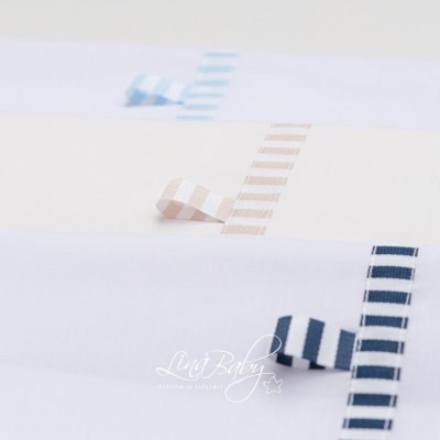 Λαδόπανο Σετ Lucky Stripe Lina Baby 1500 λευκό-μπλε