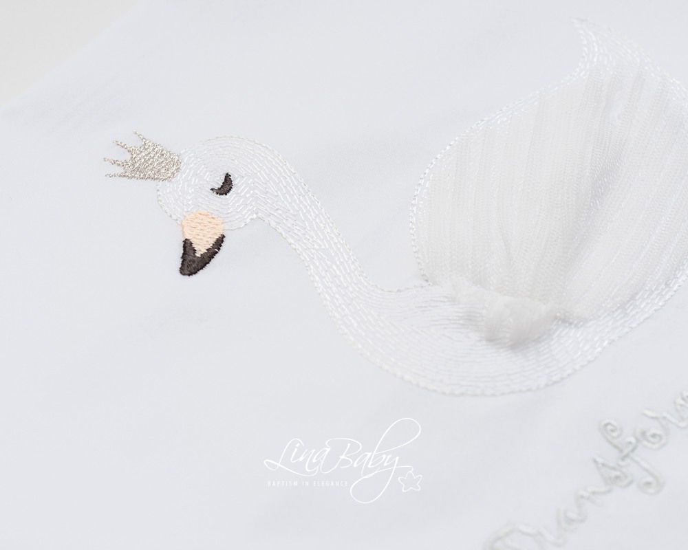 Λαδόπανο Σετ Κύκνος | Swan Lina Baby 1324-2 λευκό