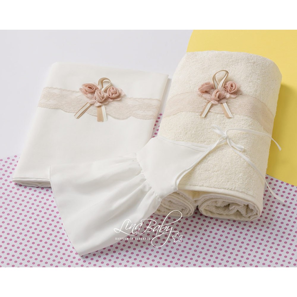 Λαδόπανο Σετ Sarah Kay - Lina Baby 1525-2 ιβουάρ