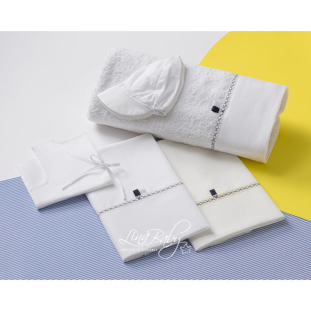 Λαδόπανο Σετ Απλο & Στυλάτο | Simple & Elegant - Lina Baby 136-1 λευκό
