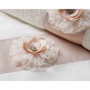 Λαδόπανο Σετ Πάβλοβα|Pavlova - Lina Baby 1538-3 ιβουάρ-ροζ