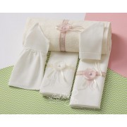 Λαδόπανο Σετ Έρικα|Erica - Lina Baby 1567-2 ιβουάρ-ροζ