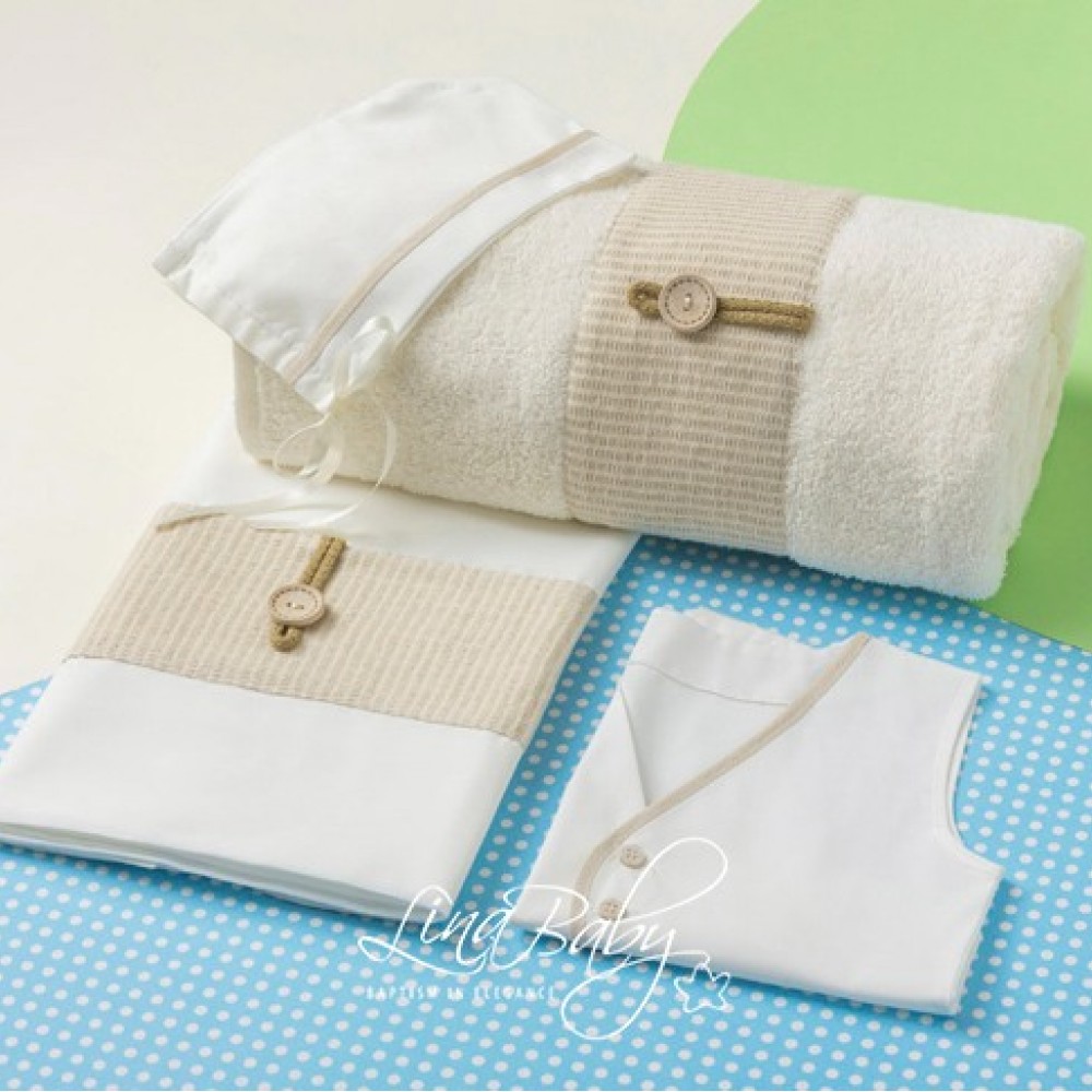Λαδόπανο Σετ Πικέ | Piqué - Lina Baby 1586-2 ιβουάρ